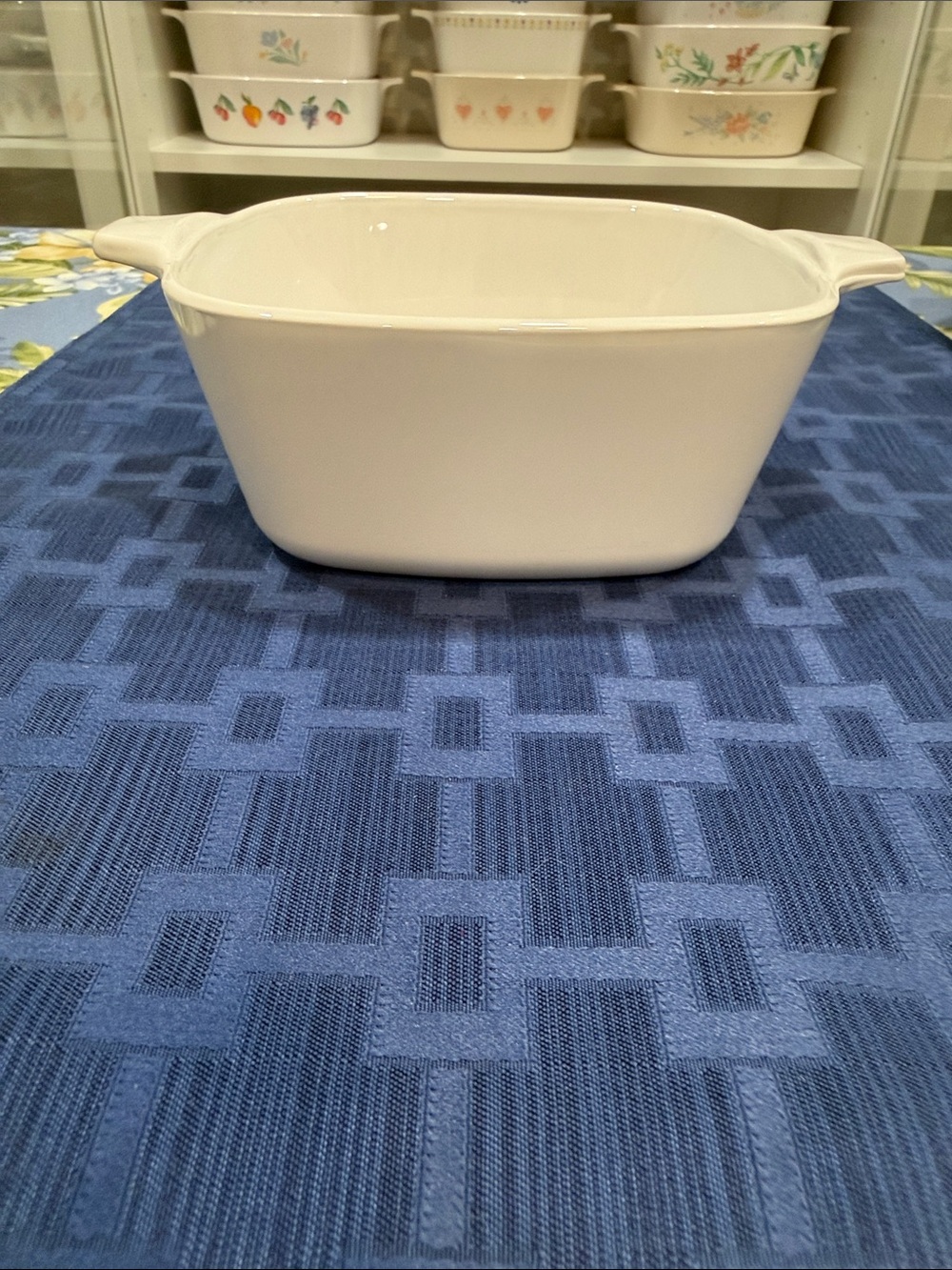 Corningware All White P-43-B Ceramic Baking Dish with Handles